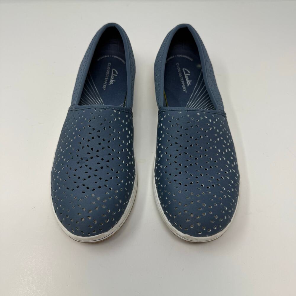 Clarks Cloudstepper Breeze Emily Slip On Shoes Womens 9 Blue Casual Comfort EUC - Picture 3 of 12